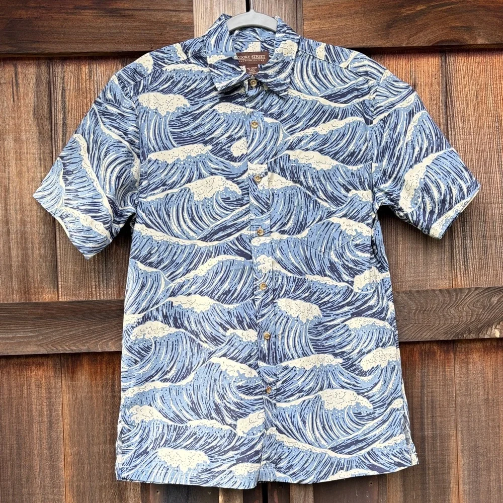 Cooke Street Ocean Wave Print Shirt - Picture 3 of 12